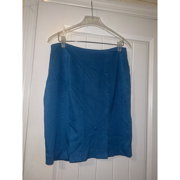 CAbi #3220 Sigourney Pencil Skirt Teal Turquoise Size 4 Career Knit Stretch - Picture 3 of 3